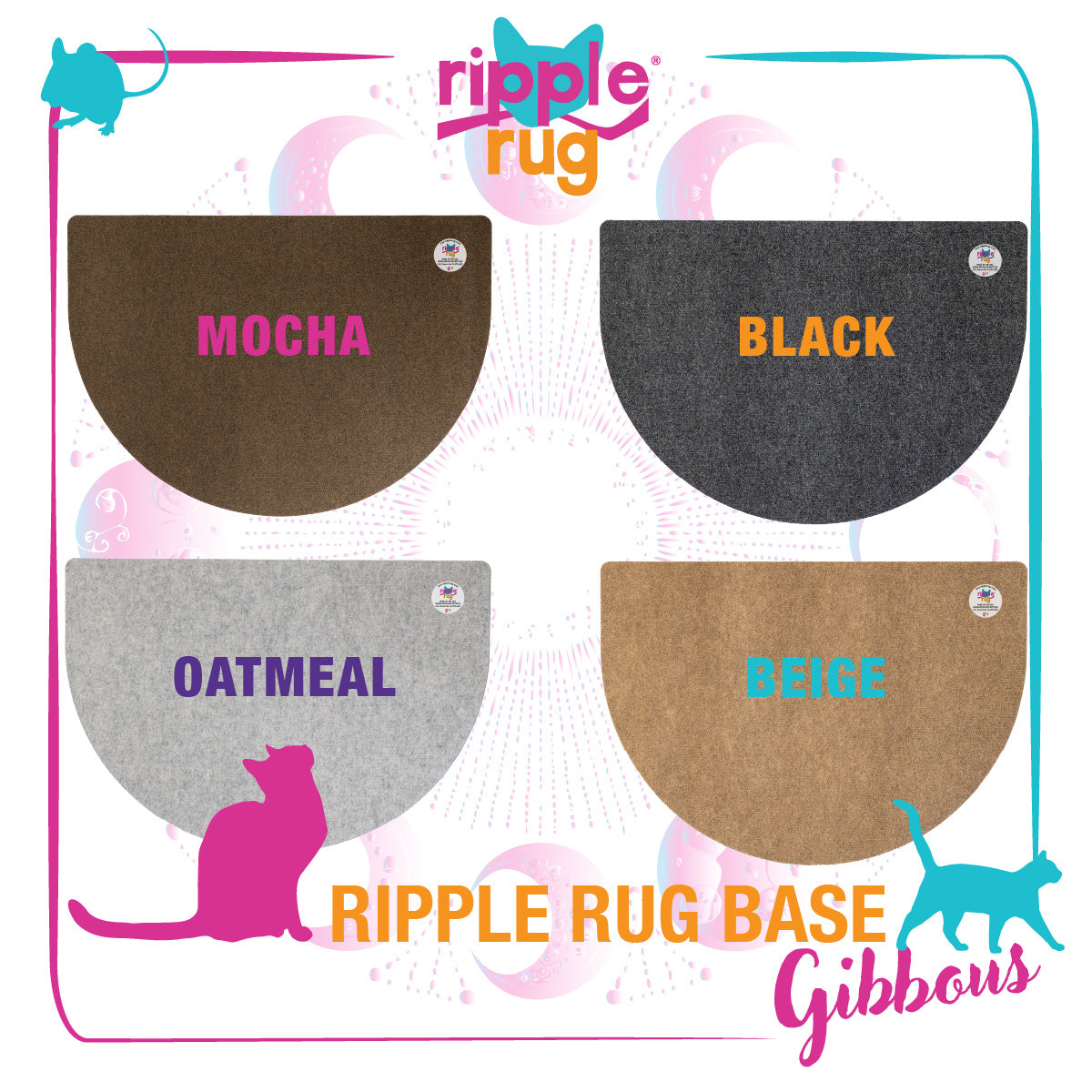 BOTTOM BASE RUG - 4 Shapes/Sizes – THE RIPPLE RUG