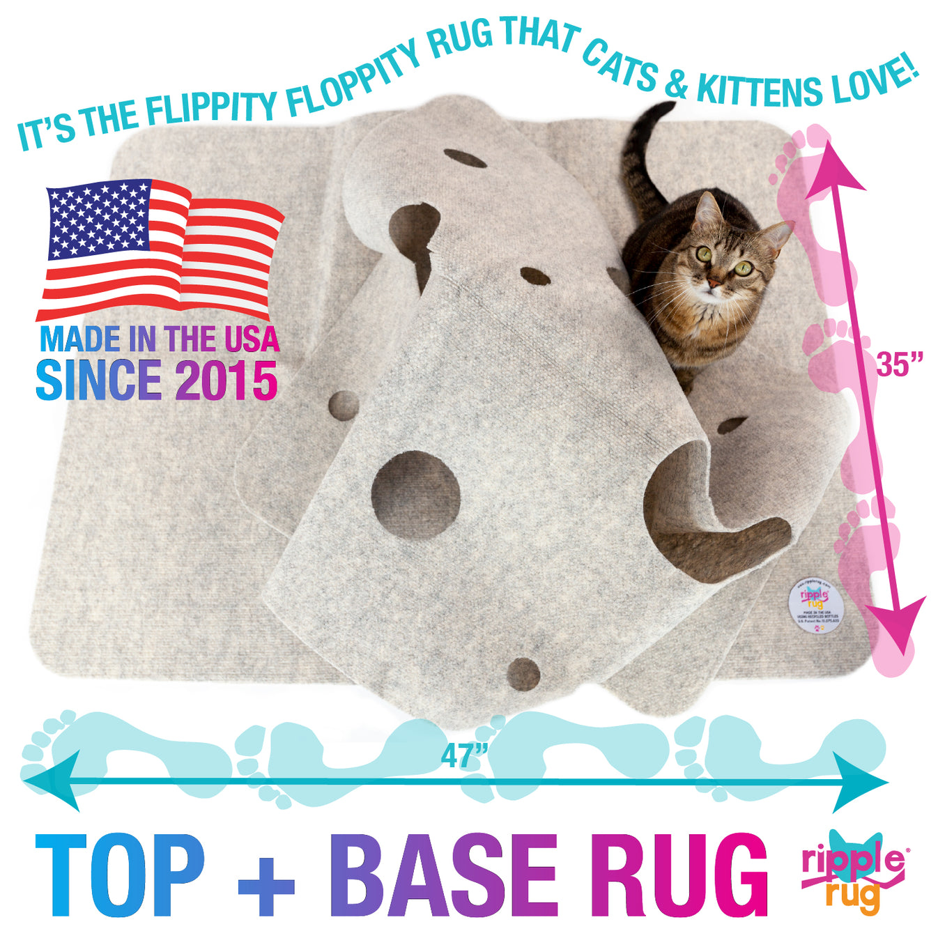 The Ripple Rug - Cat Activity Mat - Made In the USA – THE RIPPLE RUG