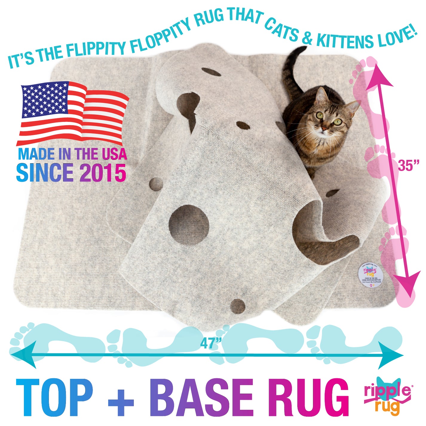 The Ripple Rug - Cat Activity Mat - Made In the USA – THE RIPPLE RUG