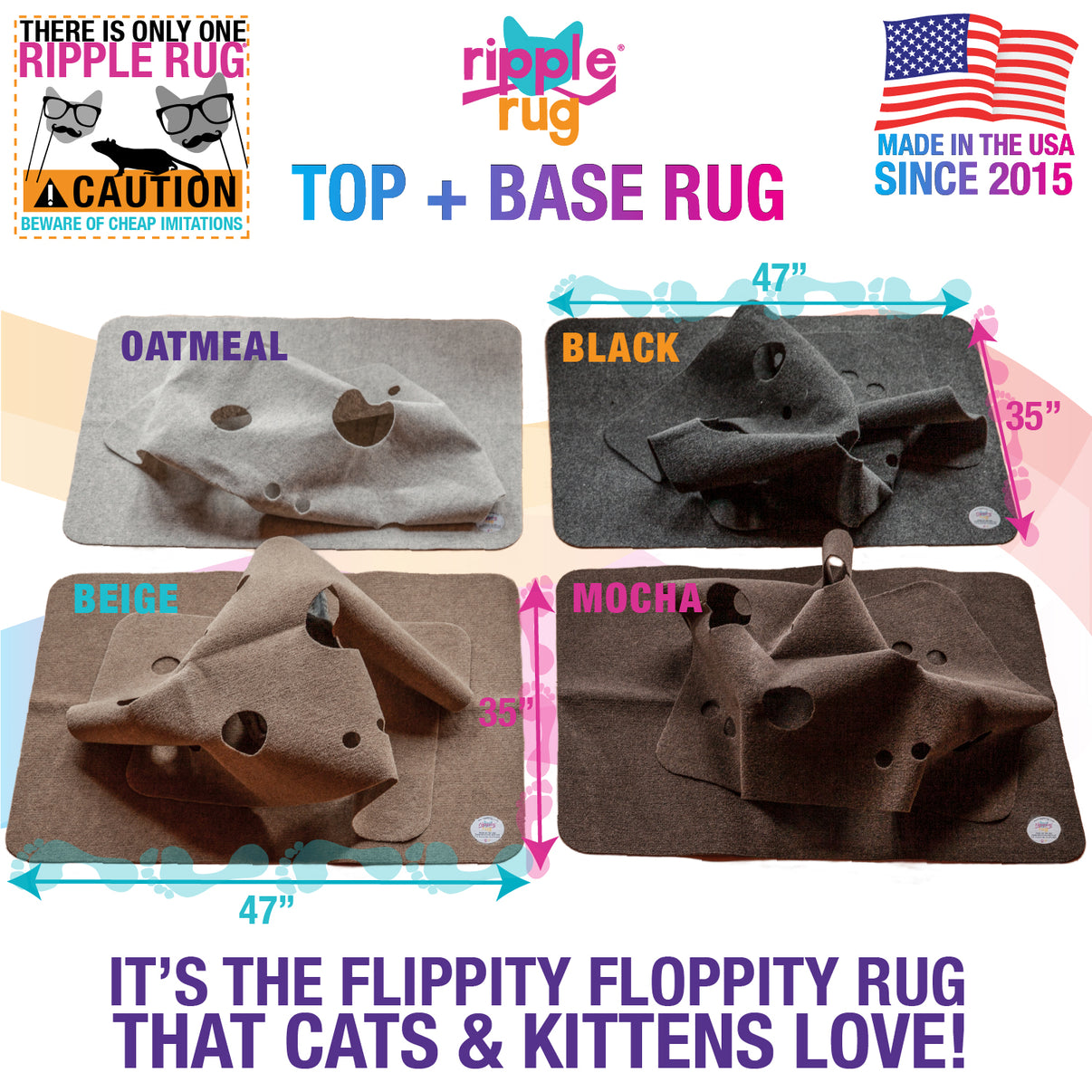 The Ripple Rug - Cat Activity Mat - Made In the USA – THE RIPPLE RUG