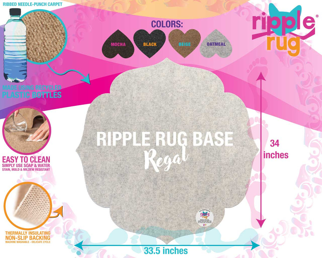 BOTTOM BASE RUG - 4 Shapes/Sizes – THE RIPPLE RUG