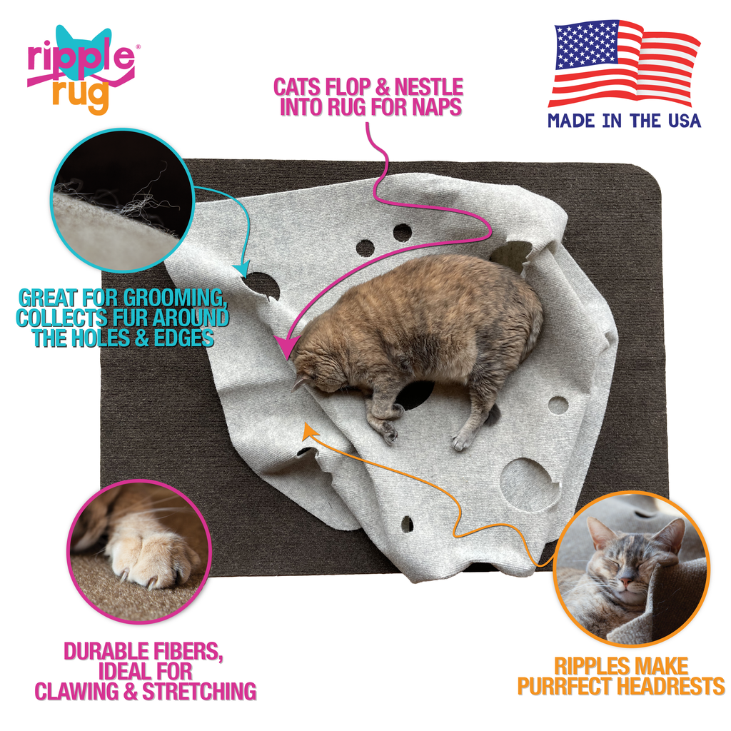 The Ripple Rug Cat Activity Mat Made In the USA THE RIPPLE RUG