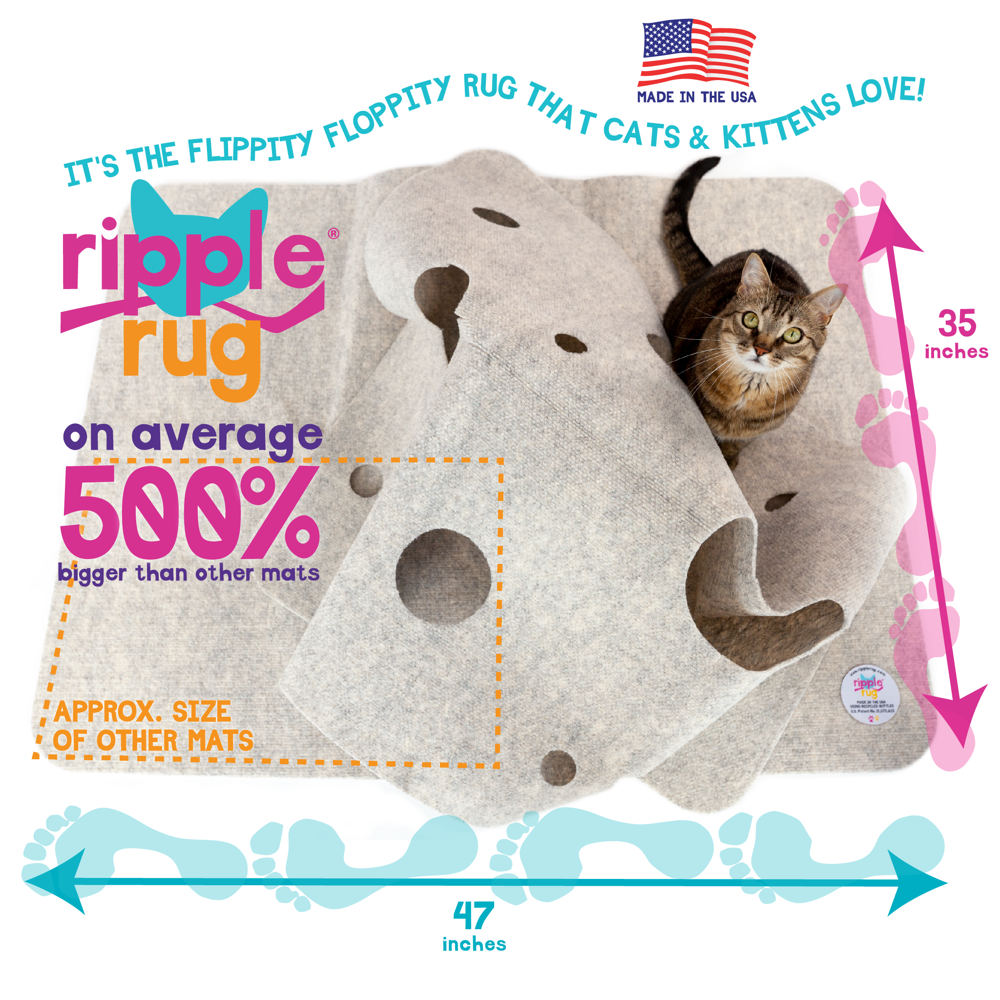 Keep Kitty Occupied This Holiday with the Ripple Rug Cat Activity Mat